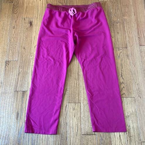 FIGS  Technical collection rasberry pink drawstring scrubs XXL tall