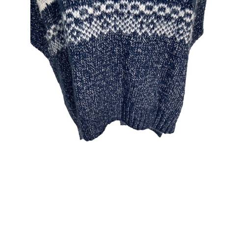 BCBGMAXAZRIA  Elinor Sweater Vest Blue Size XS/S Chunky Minimalist Coastal Boho