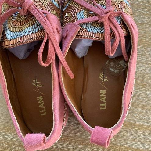 Free People  LLANI SHOES Beaded Moccasin Slippers Size 37 NWOT $118