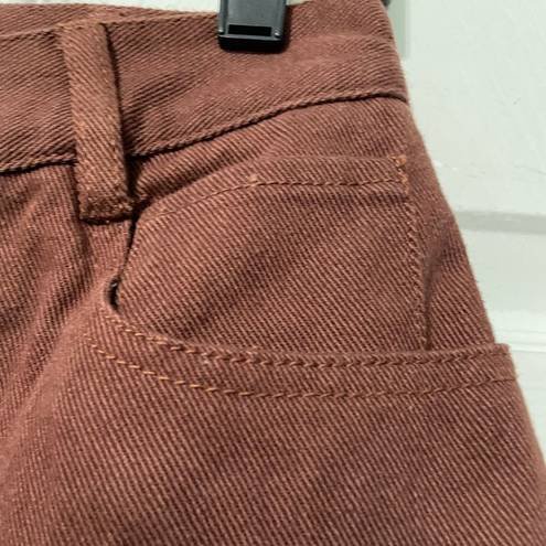 C/MEO COLLECTIVE  Cross Over Wide Leg Cropped Jeans in Mahogany Size 4 NWT