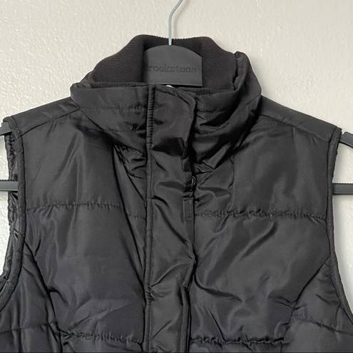 Edge Outer  Black Zip Front Puffer Vest Size Small