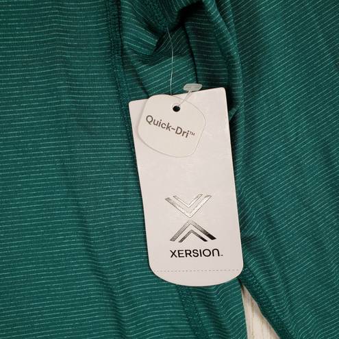 Xersion NWT  Quick Dry Green long Sleeve V-Neck Shirt Women's Size Small