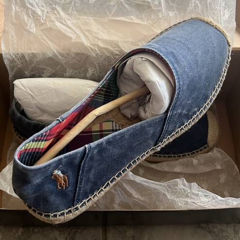 Polo  Ralph Lauren Cevio Washed Canvas Espadrille, Size EU 42 New in Box