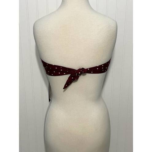 Vix Paula Hermanny  Lola Polka Dot Basic Bandeau D Cup Strapless Bikini Swim Top