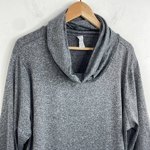 Balance Collection  Cowlneck Sweatshirt Heather Gray Long Sleeve sz 1X very soft