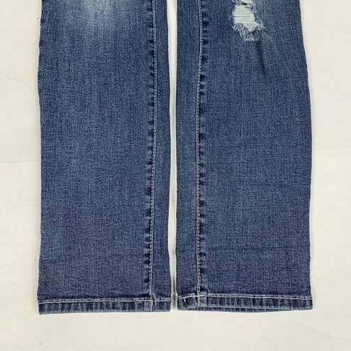 INC Int’l Concepts Straight Leg Regular Fit Distressed Crop Jeans Women’s Size 2