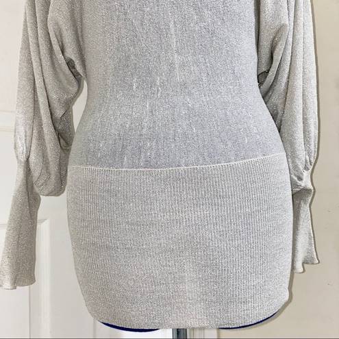 Arden B Silver/gray Knit Top