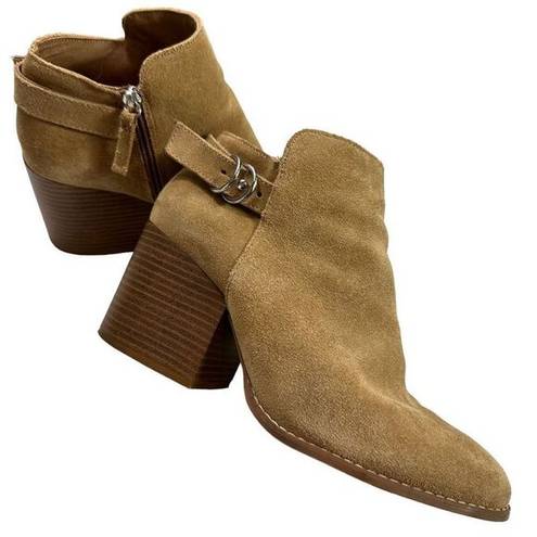 Pull & Bear  Chunky Heeled Zip-up Suede Booties