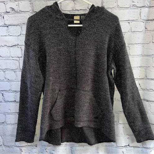 Roxy  Black/Gray High Low Hooded Lightweight Sweatshirt Size Small