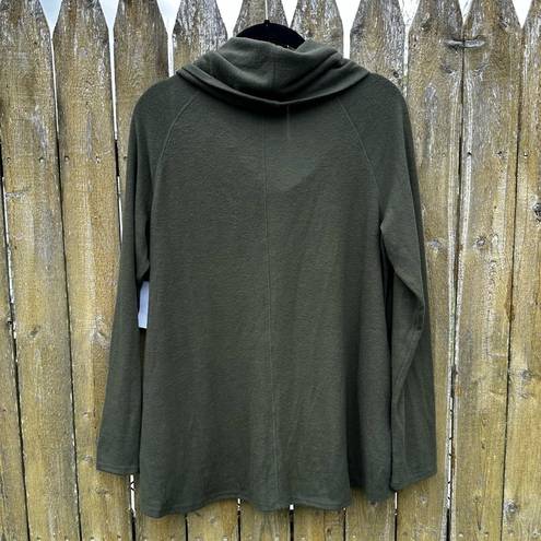 Caslon NWT  Olive Green Funnel Neck Pullover Sweater Sz XS