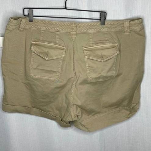 Torrid  Tan Roll Cuff‎ Twill Shorts