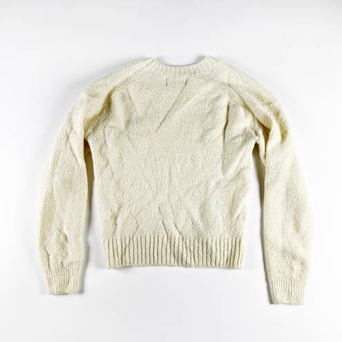 Everlane  The Teddy Crew Neck Fuzzy Knit Long Sleeve Pullover