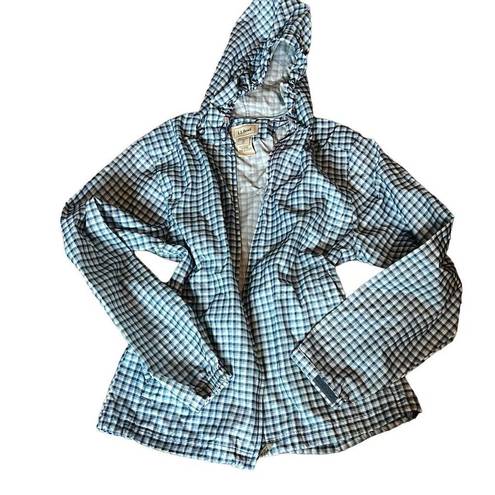 L.L.Bean Womens  plaid windbreaker / rain jacket