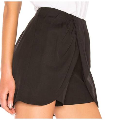 L'Academie  Black High Waist Skort The Rosanna Tulip Front Size S