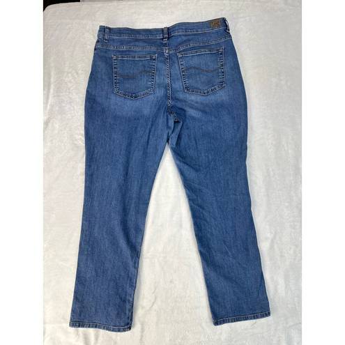 Lee  Relaxed Fit Straight Leg Plus Size 18 ^ 38x31 Blue Jeans Stretch High-Rise