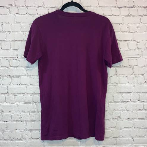 Roots  Athletics Canada Purple Short Sleeve Tee