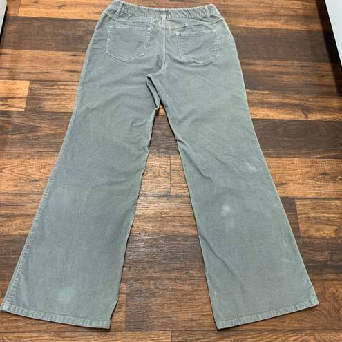 J.Jill Bootcut Corduroy Jeans Womens 12 Gray High Rise Preppy Academia Pants