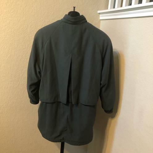 London Fog  olive microfiber jacket sz medium