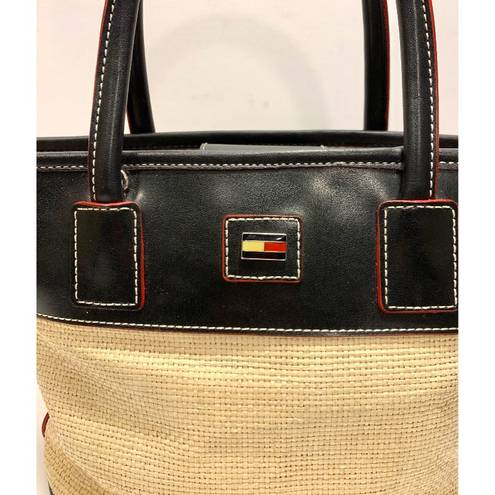 Tommy Hilfiger Vintage 90s Straw Small Hand Bag