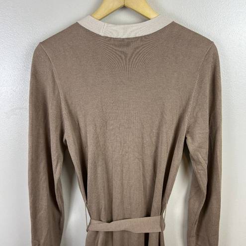 CAbi  Genteel Sweater Cardigan Size Medium Long Duster Button Front l Brown 6161