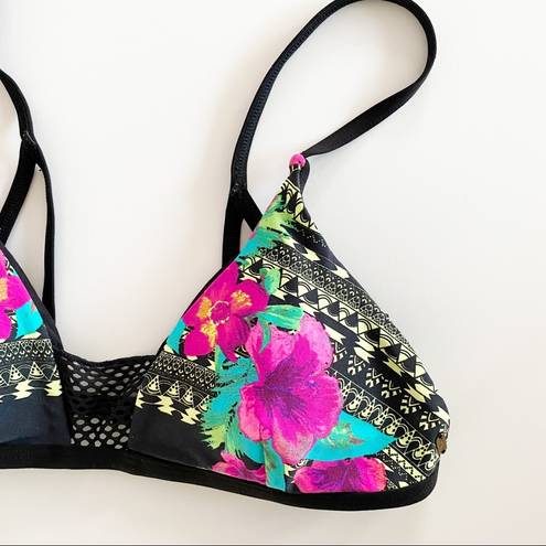 Rip Curl  Floral Mesh Bikini Top Size Small