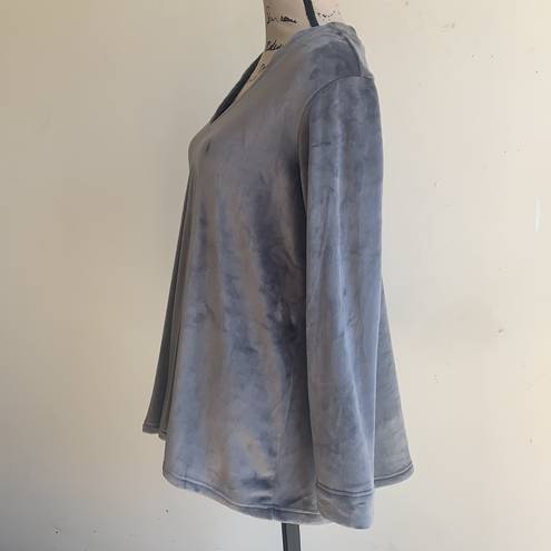 Natori  Velour Oversized Gray Pullover Sweater