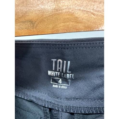 Onyx Tail Shorts Women 4 NWT Black  White Label Essentials 17" Golf Pull On