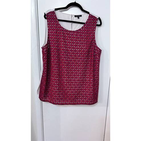 St. John  HIBISCUS MULTI GEOMETRIC PATTERN TOP WOMENS SIZE XL