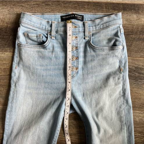 Veronica Beard  Debbie 10" Skinny High Rise Jeans in Air Wash Size 26 Light Wash
