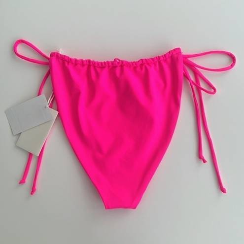 Good American NWT  Tiny Ties Bikini Bottom Cheeky Barbie Hot Pink Size 3 / Large