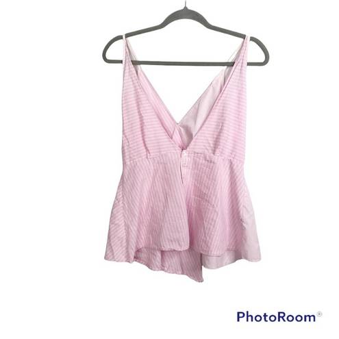 Mango MNG Suit pink asymmetric sleeveless tank blouse size S