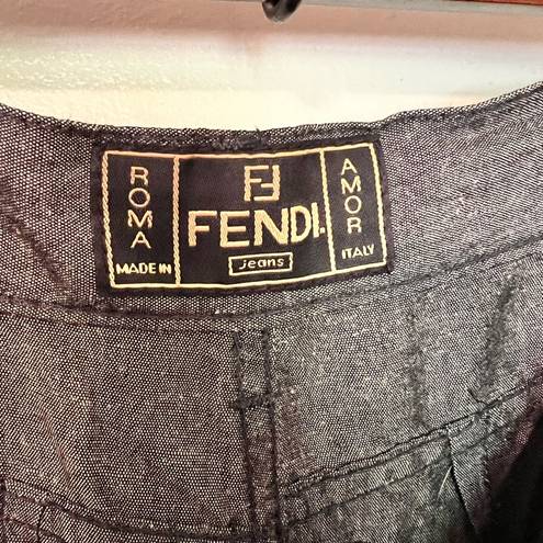 Fendi Vintage  Flax Linen Blend Pants