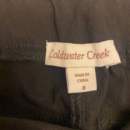 Coldwater Creek  Black Rayon Pull on Pants Size 8