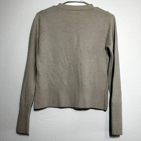 Alberto Makali  Angora Cardigan Button Down Sweater Rhinestone Wool Gray S