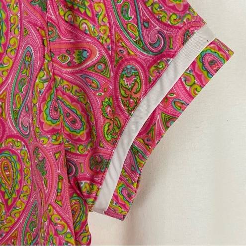 EP Pro  Tour Women’s PGA Pink Paisley Half Zip Golf Shirt Size Extra Large