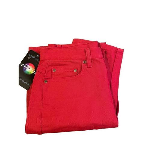 Newport News  Womens Jeans Skinny Mid Rise Red Size 10