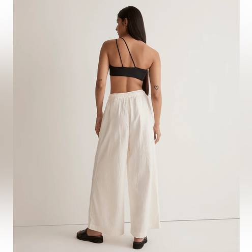 Madewell  Double-Gauze Drawstring Wide-Leg Pants Cream Medium NJ873 New