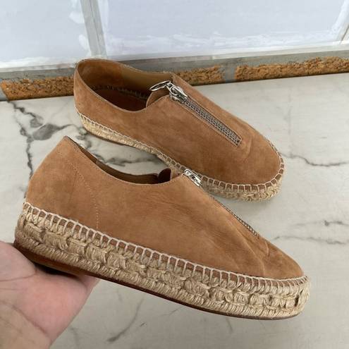 Alexander Wang  Tan Devon Suede Espadrille Flats 37