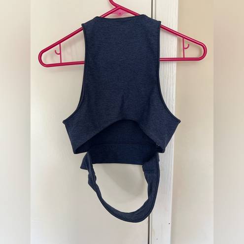 Outdoor Voices  Slashback Crop Top Navy Size Small