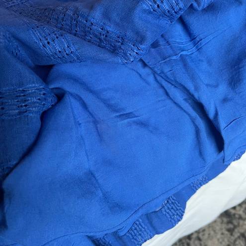 Draper James NWT  RSVP Blue Cotton Textured Dress size XS