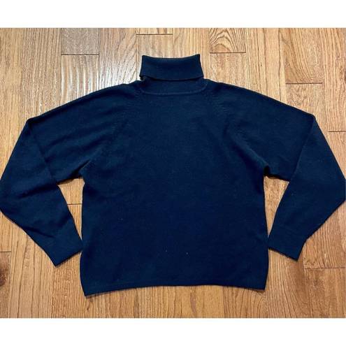 L.A.M.B. Studio vintage wool angora blend navy turtleneck m