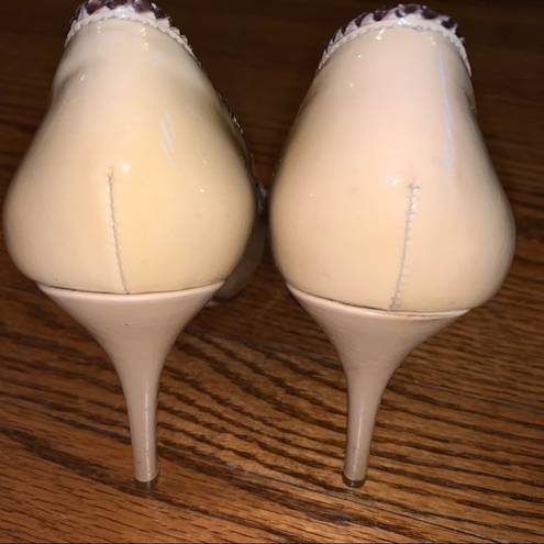 L.A.M.B. Nude Patent Leather Pumps Heels size 6