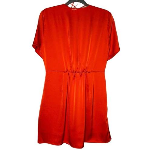 RD Style  Poppy Satin Faux Wrap Dress Size Medium