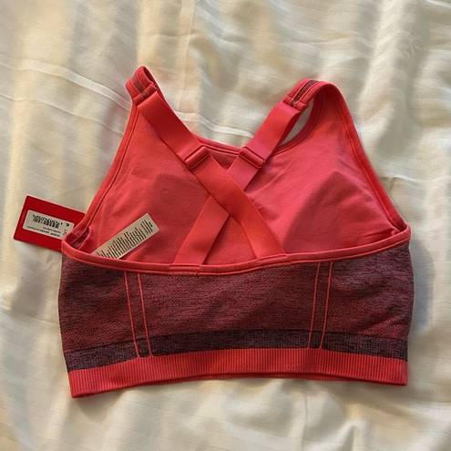 Spanx  New Seamless Sculpt Sports Bra Size M Coral Crossover Back