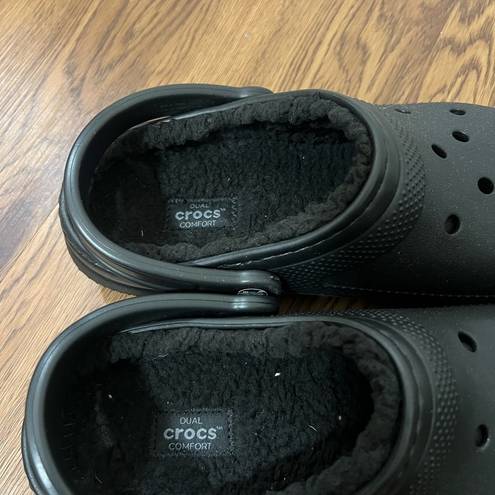 Crocs NEW  Black Classic Lined Clogs Size 8 Women’s 6 Men’s $60