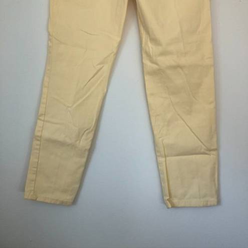 St. John’s Bay NEW NWT ST. JOHN'S BAY Stretch Classic Jeans Lemon Yellow Straight Leg 6 FLAWS