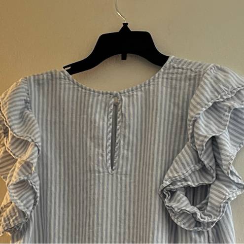 A New Day  Blouse With Ruffle Capped Sleeves