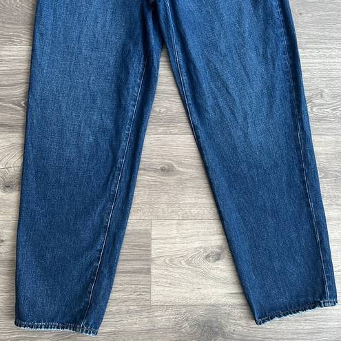 Madewell  Baggy Straight Jeans Dark Worn Indigo Hemp Cotton 28 Waist EUC $98