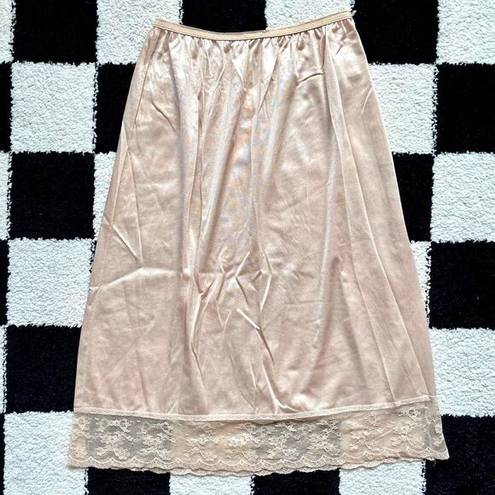 Vassarette Vintage Gold Slip Skirt S