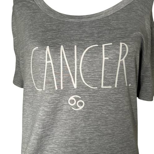Rae Dunn  Zodiac‎ Sign Cancer PJ Top Gray Short Sleeve Soft Womens Size XL